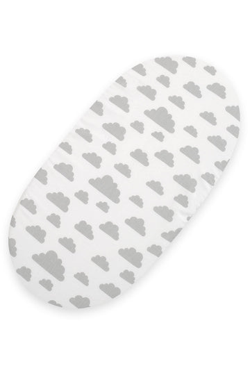 Örngott i bomull – madrassöverdrag i korg – Oeko-Tex, andningsbart och mjukt – 75x35 cm – grått