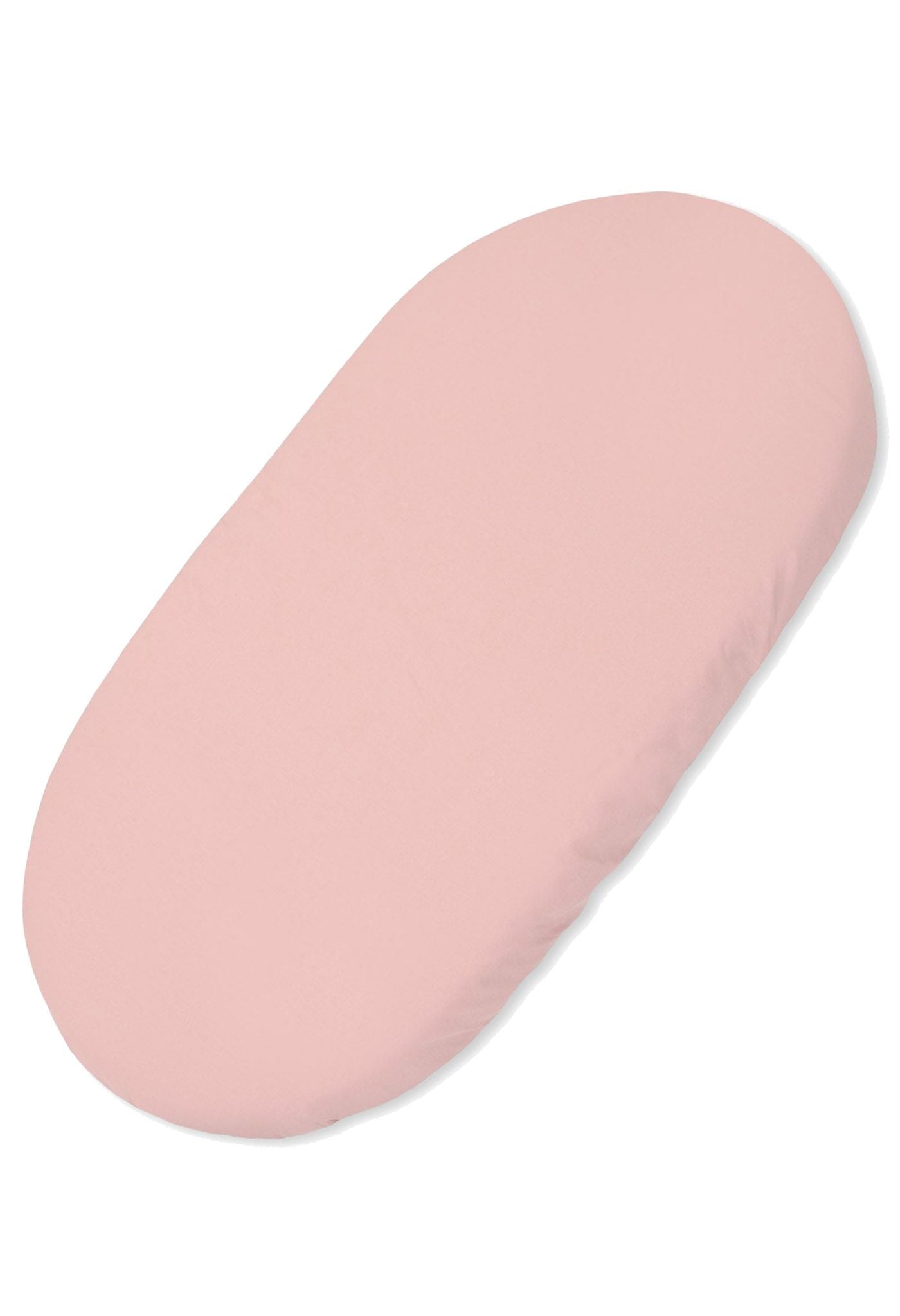 Dra-på-lakan bomullskorgmadrass - lakan - Oeko-Tex-certifierad och extra mjuk 75x35 cm pastellrosa