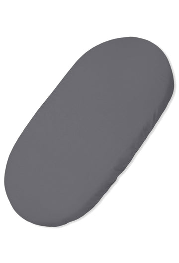 Huvudlakan/madrasskorg, spjälsängslakan, 100 % bomull – Oeko-Tex-certifierad, 75x35 cm antracit