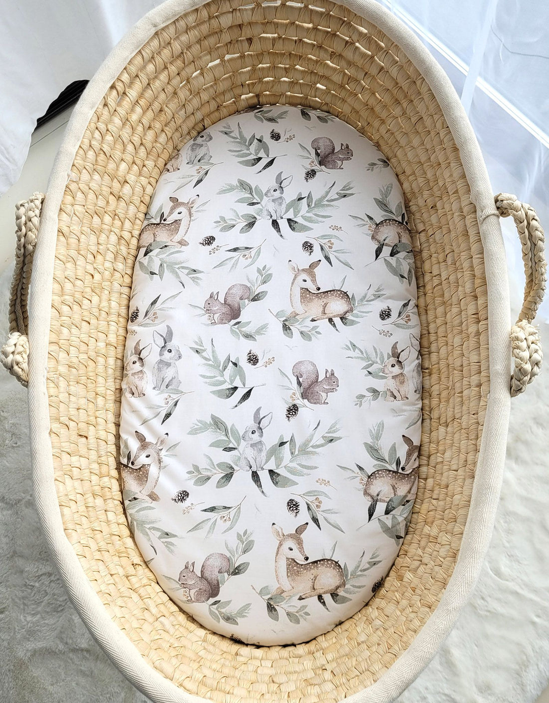 Bomullslakan – madrasskydd – Oeko-Tex-certifierad, robust resår, 75x35 cm