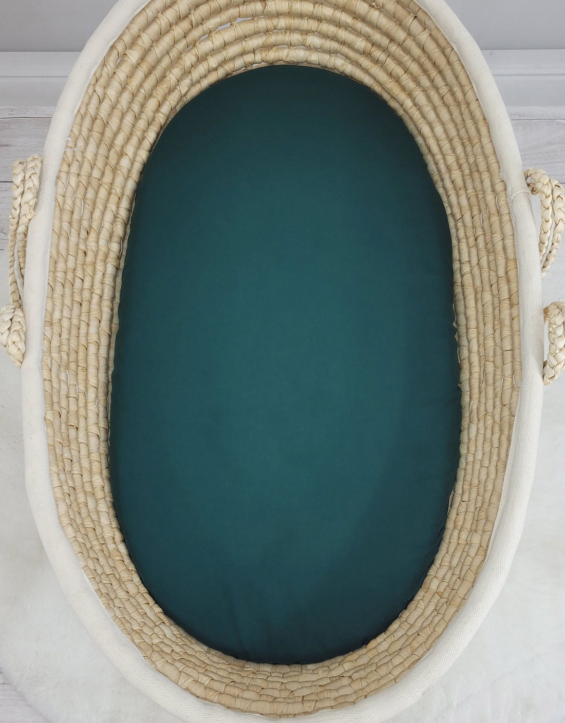 Dra-på-lakan bomull 75x35 cm – lakan – robust resår, perfekt passform för korgmadrass