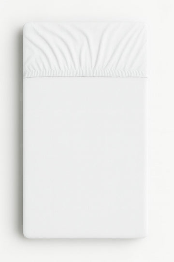 Frottéöverdrag 140x70 cm – babysängöverdrag – mjukt och elastiskt, perfekt passform, vit