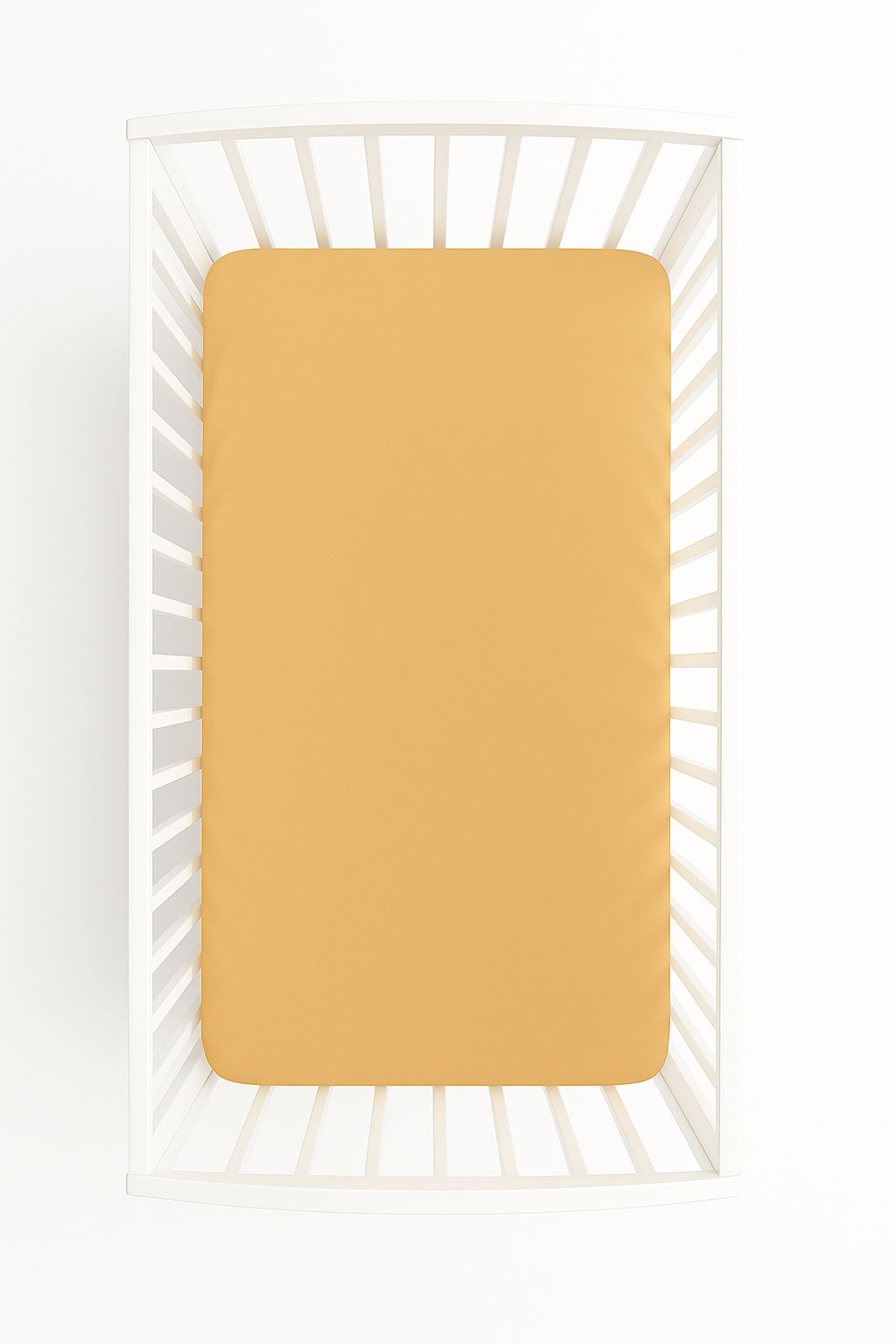 Dra-på-lakan för babysäng, lakan, perfekt passform - bomull 120x60 cm - honungsgul