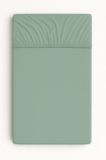 Pastellgrönt dra-på-lakan 140x70 cm - bomullslakan - mjukt tyg för babysäng