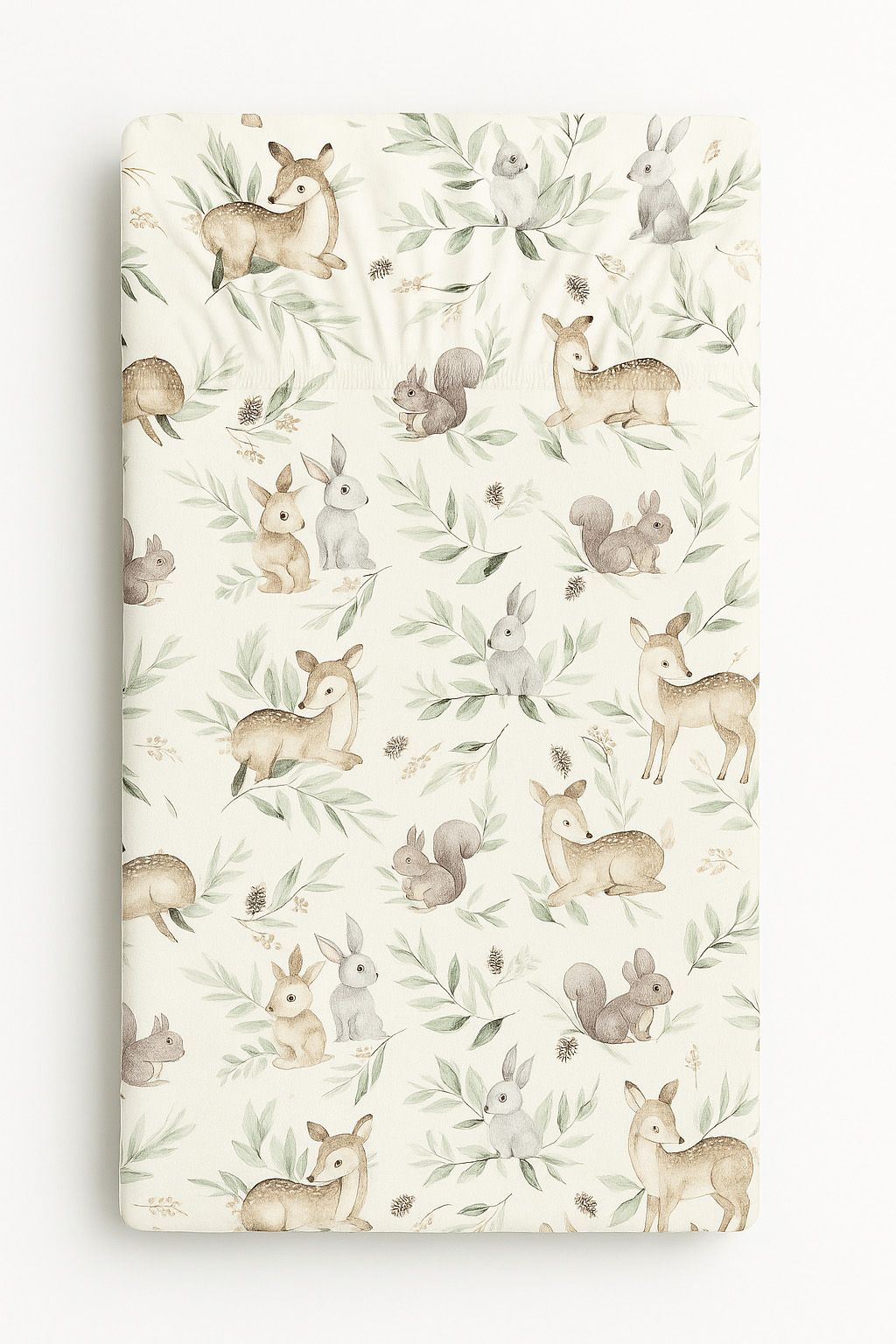 Hoeslaken babybed 120x60 cm - laken - katoen - zachte stof - Woodland Olive