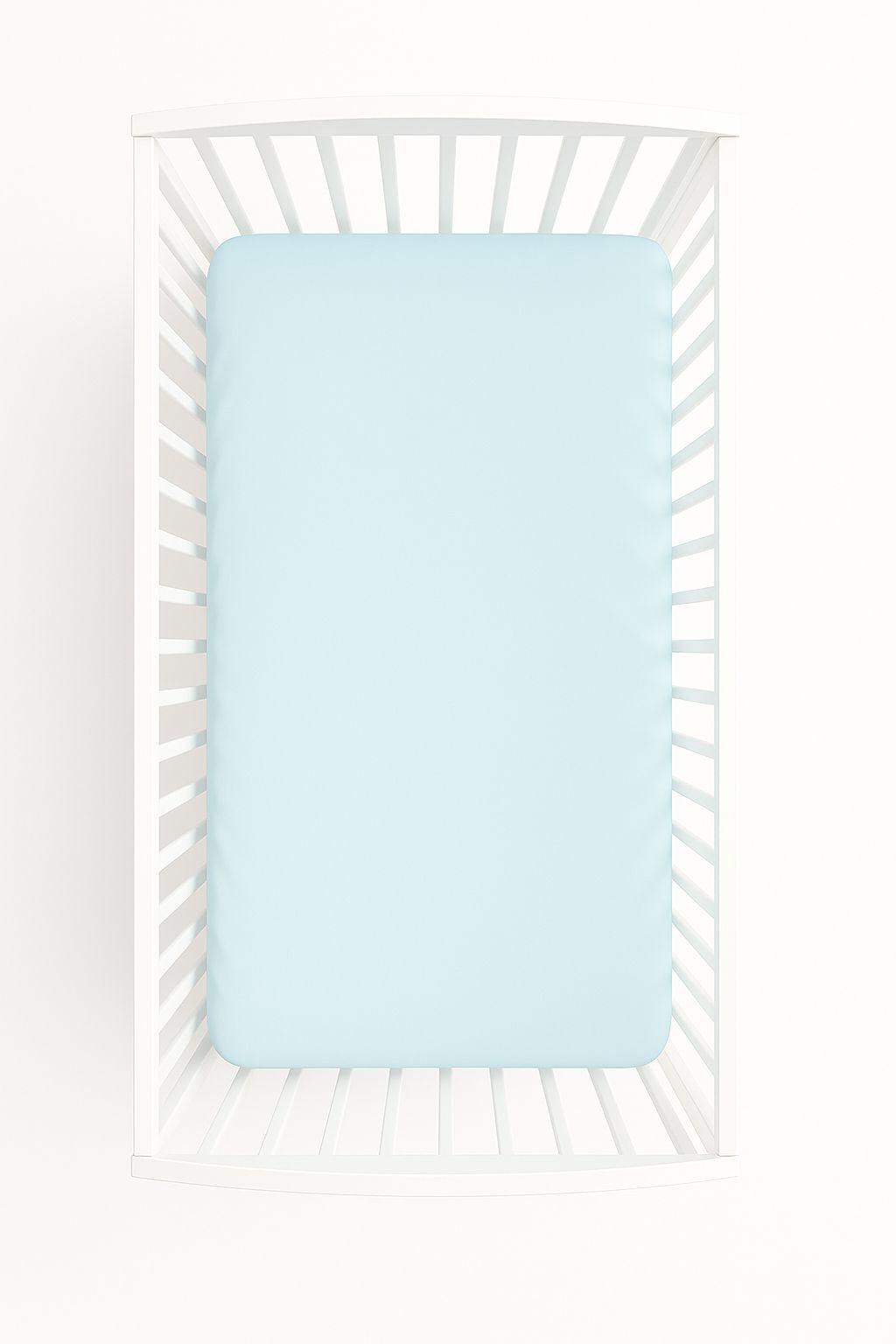 Virkat överdragslakan i bomull, babysängöverdrag, perfekt passform – 120x60 cm – mintgrön