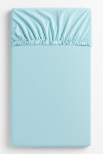 Virkat överdragslakan i bomull, babysängöverdrag, perfekt passform – 120x60 cm – mintgrön