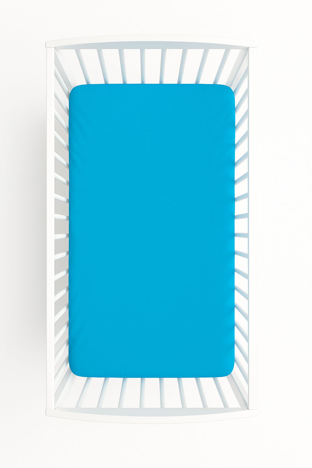 Hörnlakan i bomull 120x60 cm – åtsittande lakan – resårband – mjukt och säkert – turkos