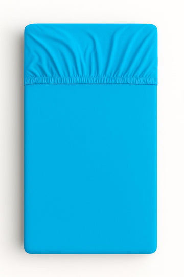 Turquoise hoeslaken babybed – katoenen laken – perfecte pasvorm, 140x70 cm