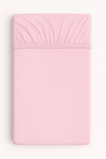 Bomullslakan för babysäng - lakan - perfekt passform, mjukt och slitstarkt, 120x60 cm, rosa
