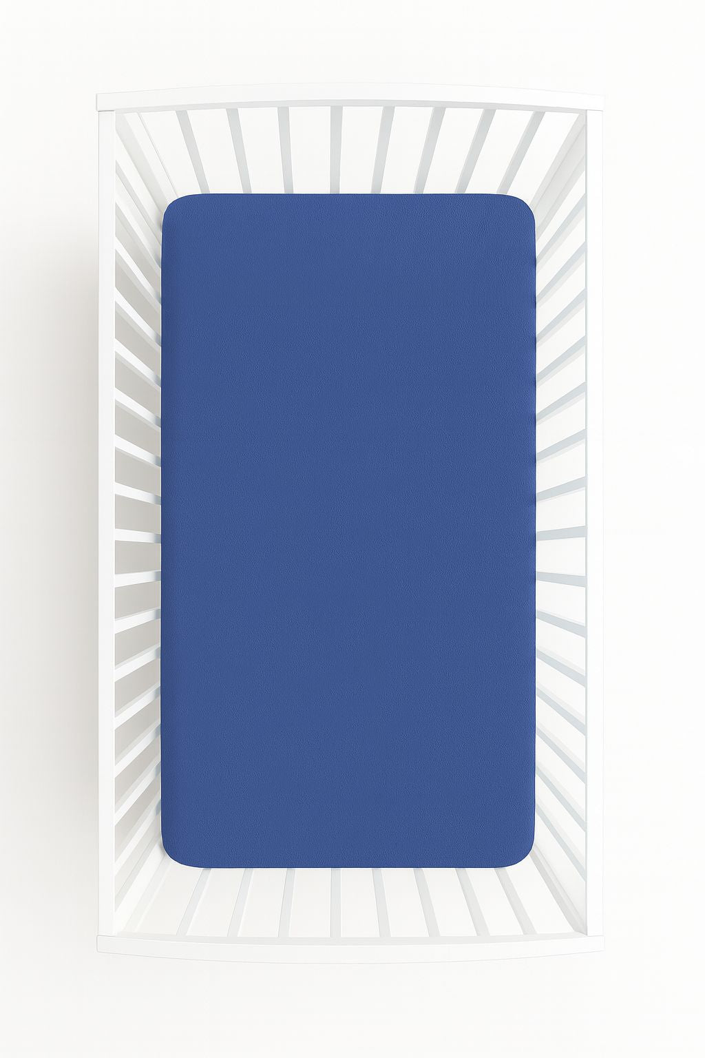 Dra-på-lakan till babysäng, perfekt passform - mörkblå bomullsjersey 120x60 cm