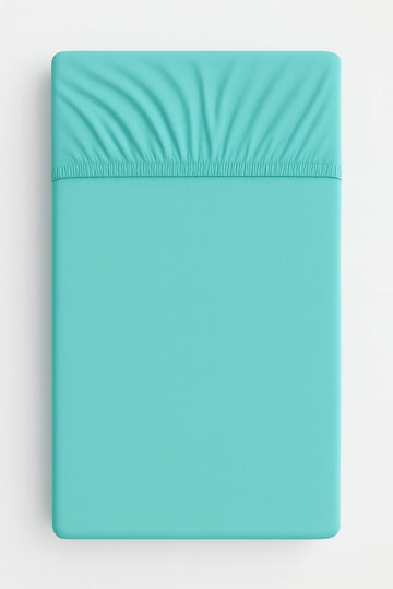 Dra-på-lakan för spjälsäng - dra-på-lakan - bomullsjersey, perfekt passform, mintgrön, 140x70 cm