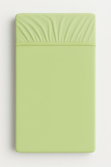 Dra-på-lakan 140x70 cm, lakan, bomull - perfekt passform, mjukt och slitstarkt, grönt