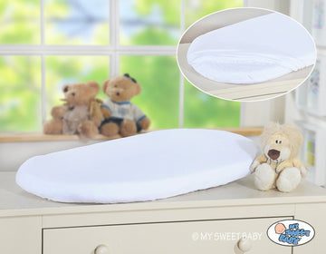 Dra-på-lakan för spjälsängsmadrass - spjälsängsöverdrag - strykfri bomullsfrotté