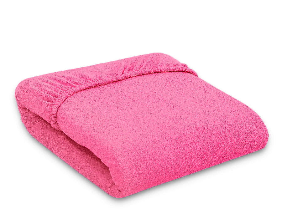 Dra-på-lakan för babysäng, frottélakan, perfekt passform och mjukt tyg, 120x60 cm, mörkrosa