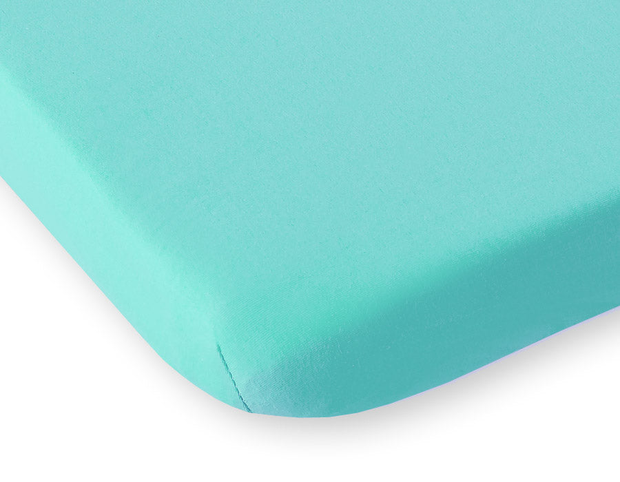 Dra-på-lakan för spjälsäng - dra-på-lakan - bomullsjersey, perfekt passform, mintgrön, 140x70 cm