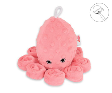 Zachte octopus knuffel - rammelaar - minky fleece - ideaal voor baby’s om vast te houden
