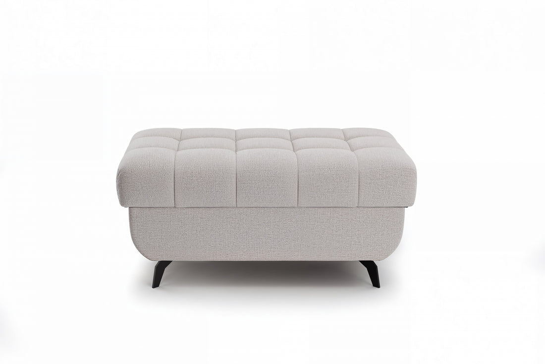 Elarias poef met opbergruimte – modern elegant lounge meubel | Afmeting: 98x46x60 cm