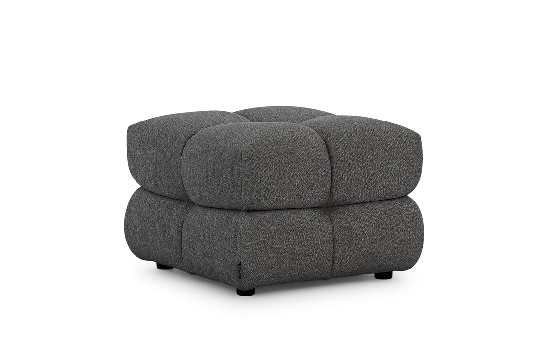Magnelio Prestige Mini poef – Easy-clean stof, duurzaam & comfortabel | Kleur: Grafiet Leo 16