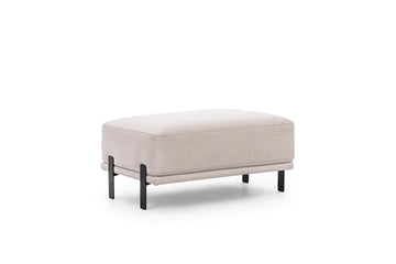 Meloria Gestoffeerde Poef - Modern & Comfortabel | Kleur: Beige | Maat: 95x42x65 cm