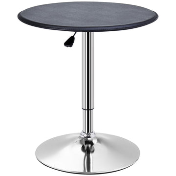 Bartafel verstelbaar - Zwart + chroom | Kleur: Zwart + chroom | Afmetingen: 63x63x67-93 cm