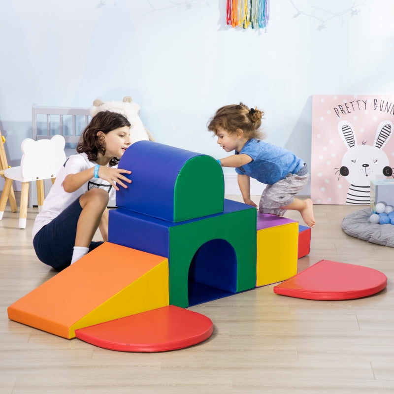 Zachte foam bouwblokkenset - 7-delige speelset | Kleur: Multicolor | Afmetingen: 130x170x40 cm