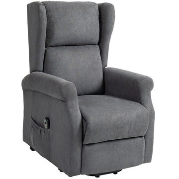 Sta-opfauteuil voor senioren met relaxfunctie | Kleur: Grijs | Afmetingen: 94x72.5x109 cm