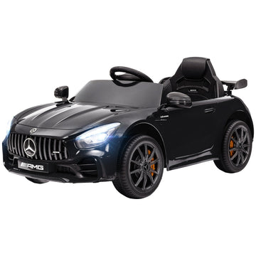 Mercedes-Benz AMG GTR elektrische kinderauto | Kleur: Zwart | Afmetingen: 67x108x46 cm
