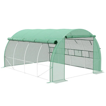 Tunnelkas - Inloopkas met oprolbare wanden | Kleur: Groen | Afmetingen: 300x397x200 cm