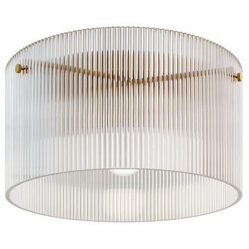 Moderne plafondlamp van transparant acryl | Kleur: Transparant | Afmetingen: 32x32x16,5 cm