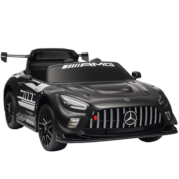 Mercedes kinderauto 12V met afstandsbediening | Kleur: Zwart | Afmetingen: 66x115x44 cm