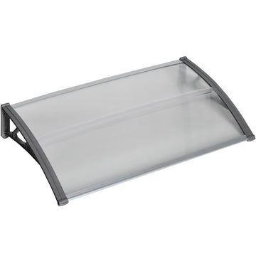 Deurafdak - Polycarbonaat deurluifel | Kleur: Grijs | Afmetingen: 110x60x18 cm