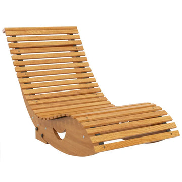 Houten schommelstoel voor buiten - Tuinstoel | Kleur: Teak | Afmetingen: 60x130x60 cm