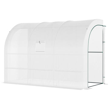Inloopkas voor de tuin - Tunnelkas | Kleur: Wit | Afmetingen: 150x300x213 cm