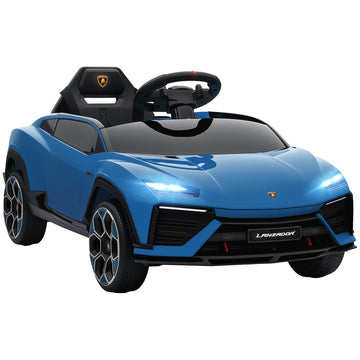 12V kinderauto met afstandsbediening en dubbele motor | Kleur: Blauw | Afmetingen: 49x101.5x43 cm