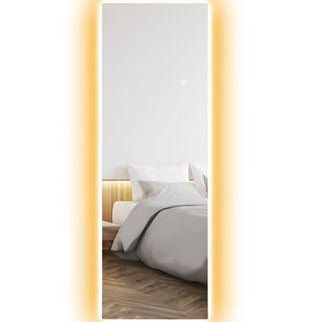 LED full-length spiegel - frameloze passpiegel | Kleur: Transparant | Afmetingen: 3x40x120 cm