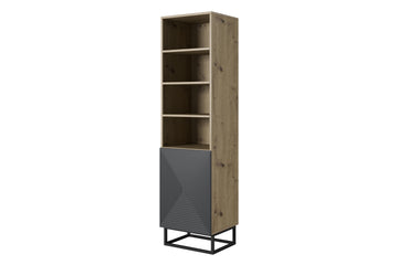Asha plank met metalen poten - 5 planken, 4 nissen | Artisan / Rivier Stone Mat | 50x190x43 cm