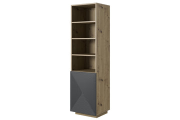 Asha plank 50 cm met gegroefde voorkant - Modern design boekenkast | Kleur: Artisan / Rivier Stone