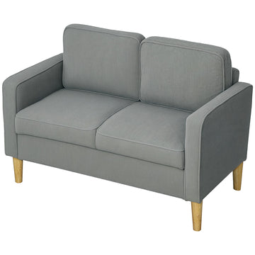 2-zitsbank met opbergruimte - Lichtgrijze corduroy | Kleur: Lichtgrijs | Afmetingen: 117x63x79 cm