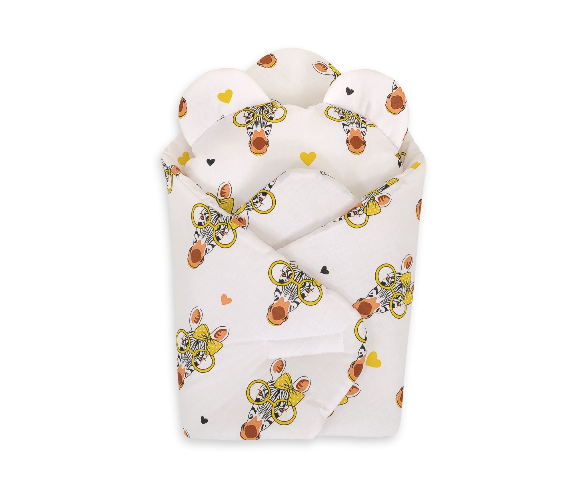 Swaddlekegel voor poppen - wikkeldeken - handgemaakt, inclusief teddybeer kussen