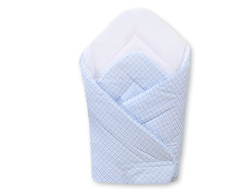 Babynestje - wiegnest - ademend & veilig voor pasgeborenen - blauw geruit