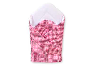 Babynest - babybedje - ademend katoen - roze geruit - anti-allergisch