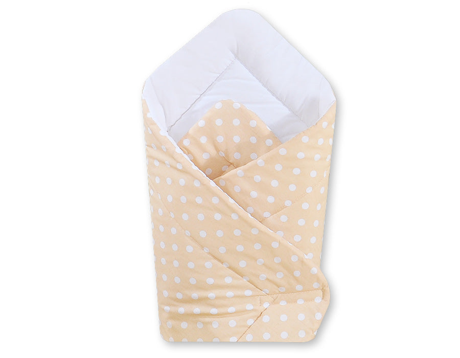 Babynest - babyligkussen - ademend & anti-allergisch katoen - Witte Dots op Beige