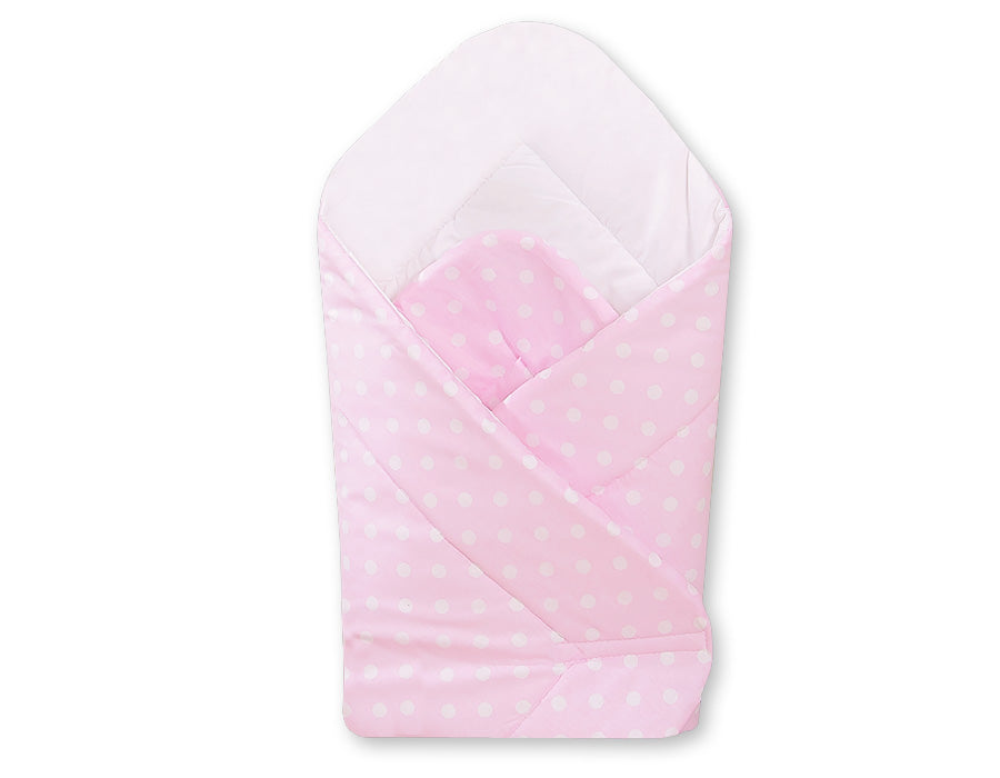 Babynest - baby nestje - ademend katoen en anti-allergisch - witte stippen op roze