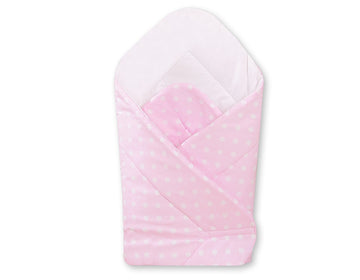 Babynest - baby nestje - ademend katoen en anti-allergisch - witte stippen op roze