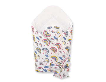 Dubbelsidigt babynest - inlindning - justerbar komfort och värme med rosett, allergivänlig