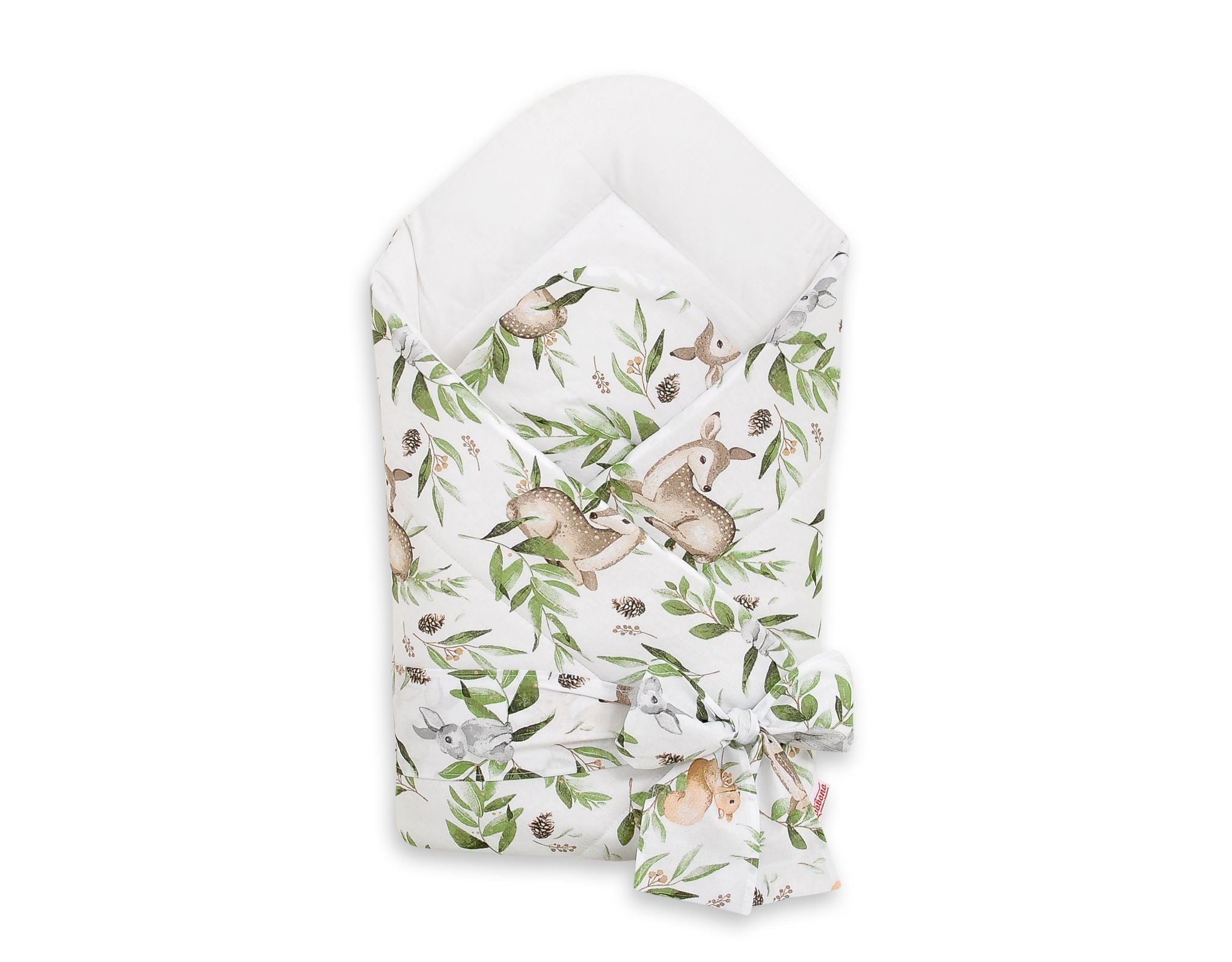 Dubbelsidigt babynest - bärsjal skogsgrön - ergonomisk och varm - Ökotex bomull