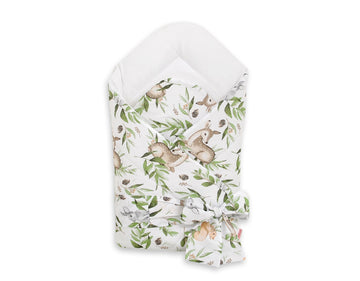 Dubbelsidigt babynest - bärsjal skogsgrön - ergonomisk och varm - Ökotex bomull