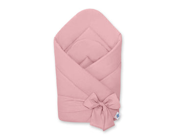 Babynest met strik - babynestje - geborgenheid & hypoallergeen - pastelroze, wasbaar