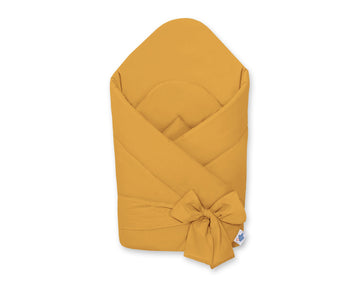Baby nest, babynestje, extra verstevigd & 100% katoen – honinggeel – comfortabel & veilig